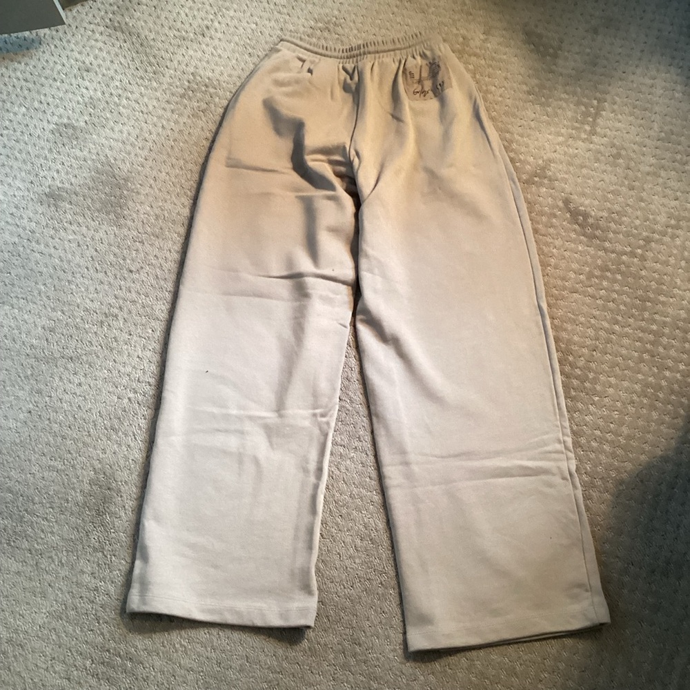 Zara ๐ Wide Leg sweatpants,mid rise w/adj. drawstring waistband. Side pockets, M - Picture 3 of 11